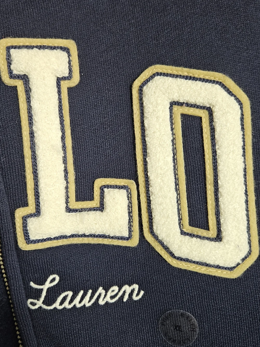 NWT Men's Polo Ralph Lauren Logo-Embroidered Full-Zip Hoodie in Navy Size XL